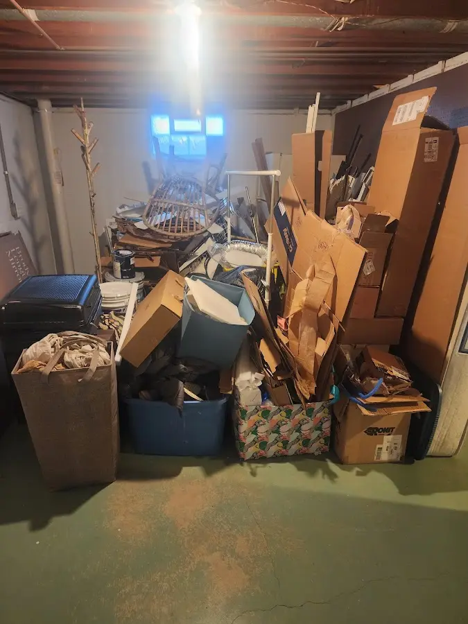 Roll-off dumpster container at job site for Yard Waste Dumpster Rental in Emporia